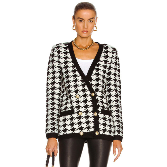 Black and White Houndstooth Sweater - Picture 1 of 15